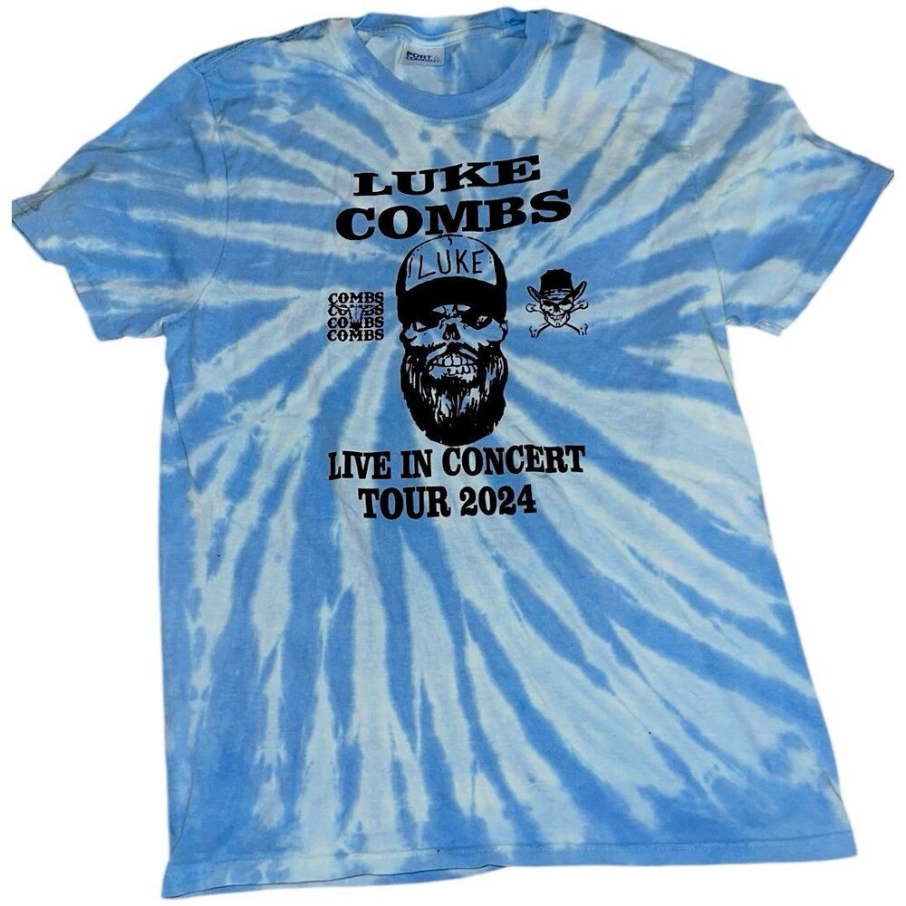 Luke Combs Summer Tour 2024 Tye Dye Tshirt Size Small